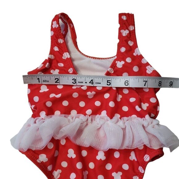 Disney Baby Minnie Mouse One Piece Swimsuit Sz 3-6M - Picture 9 of 13